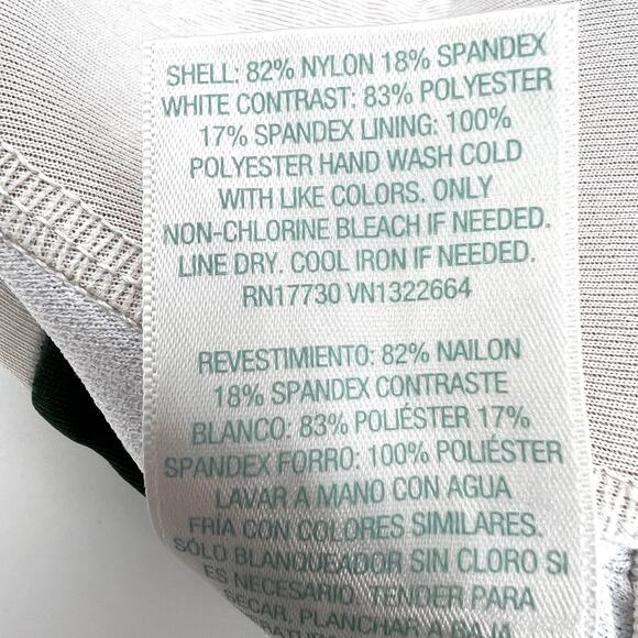 Kona Sol Color Block One Piece Adjustable Strap Bathing Suit Built in Bra Size M - Picture 10 of 11